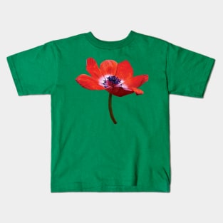 Red Poppy Closeup Kids T-Shirt